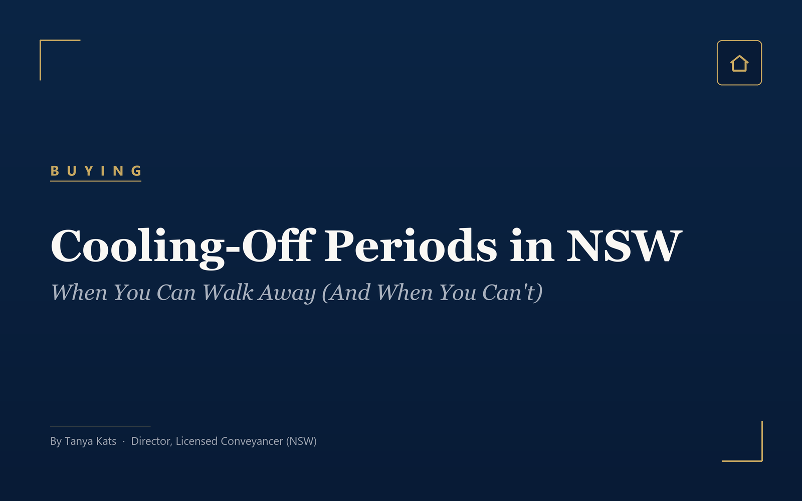 Cooling-Off Periods in NSW: When You Can Walk Away (And When You Can't)